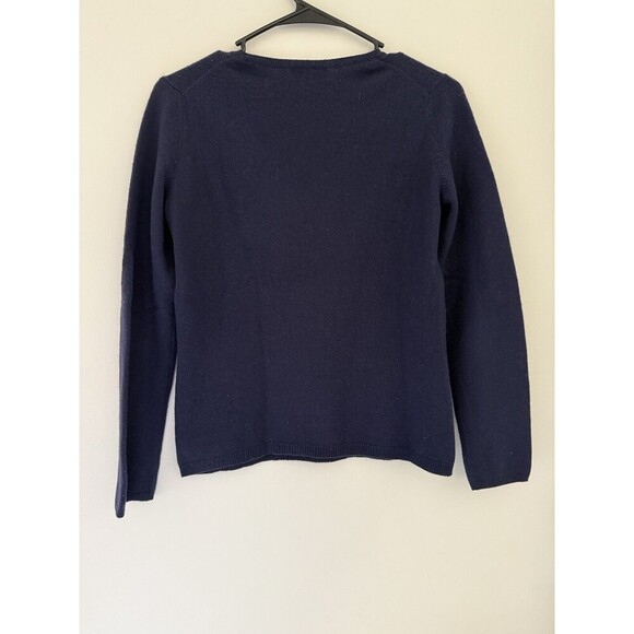 CHARTER CLUB WOMEN'S S SWEATER 2-PLY CASHMERE VNECK PULLOVER BLUE NWT $119 - Picture 3 of 7